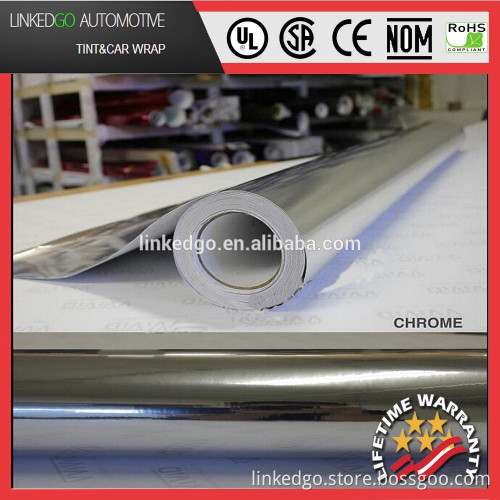 Car Auto Mirror Silver Chrome Film Vinyl Wrap Sheet Sticker 1.52*20M chrome mirror film